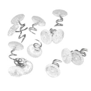 Upholstery Clear and Silver Screw Pins